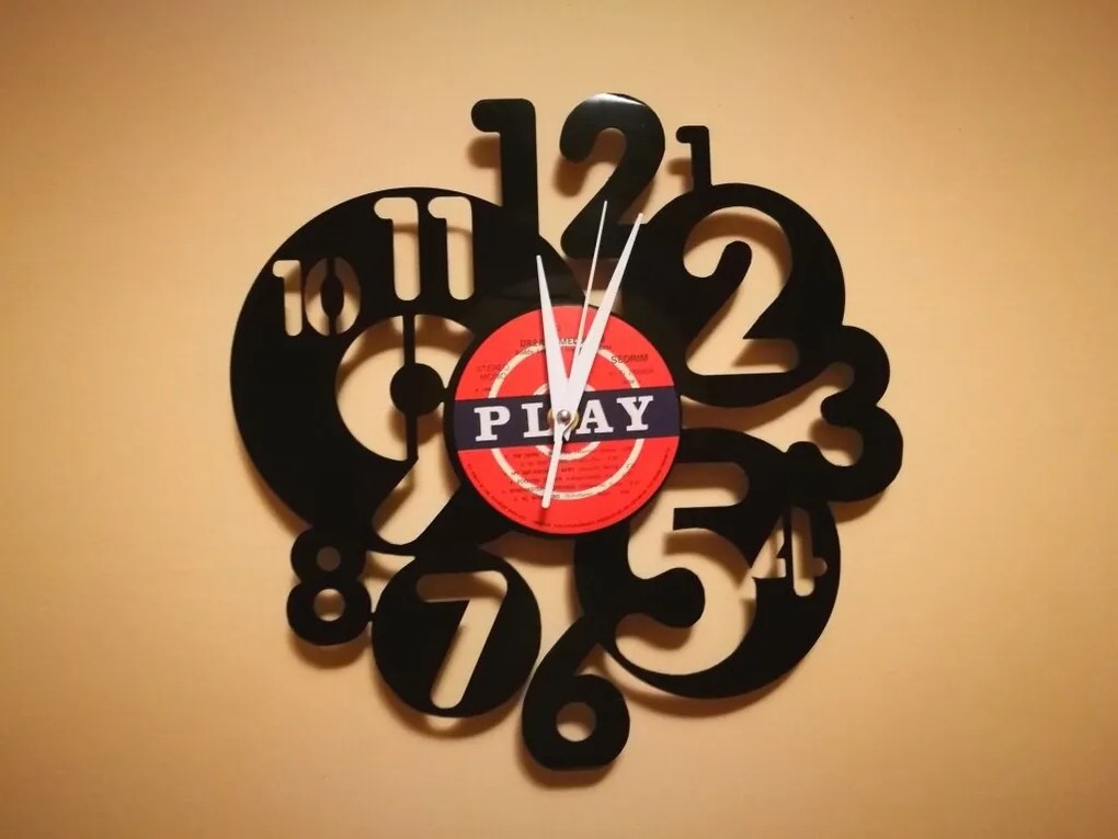 Intra απο ξύλο plywood 3mm-4mm πάχος - Ρολόι Orologio Vinile Cerchi Numeri Δίασταση 30x30 cm Intraeaxys-eo0qzg1g