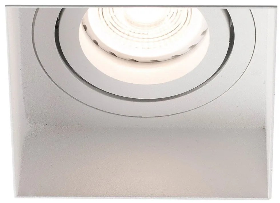 Σποτ Χωνευτό Hyde White Square 40112 GU10 8,2x5,5cm White Faro Barcelona Τετράγωνο