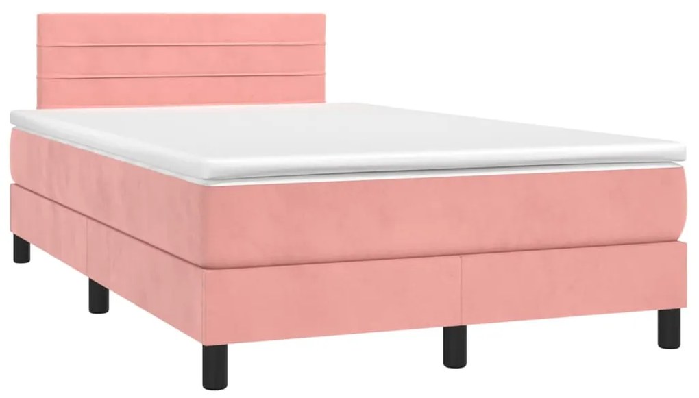 ΚΡΕΒΑΤΙ BOXSPRING ΜΕ ΣΤΡΩΜΑ ΡΟΖ 120X190 ΕΚ. ΒΕΛΟΥΔΙΝΟ 3269848