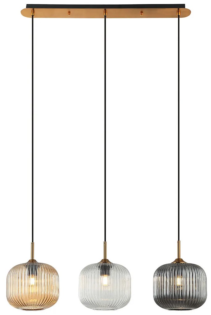Φωτιστικό Οροφής Τρίφωτο Zambelis 22074 Brass