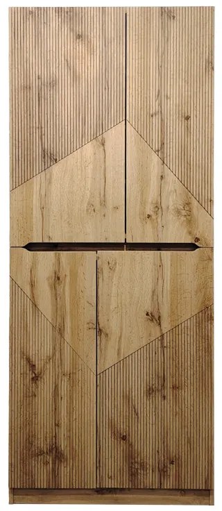 Παπουτσοθήκη-ντουλάπι Kebell pakoworld σε oak απόχρωση 71x41.5x180.4εκ