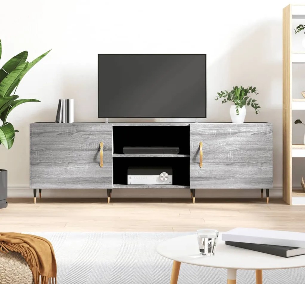 vidaXL Έπιπλο Τηλεόρασης Γκρι Sonoma 150x30x50 εκ. από Επεξεργ. Ξύλο