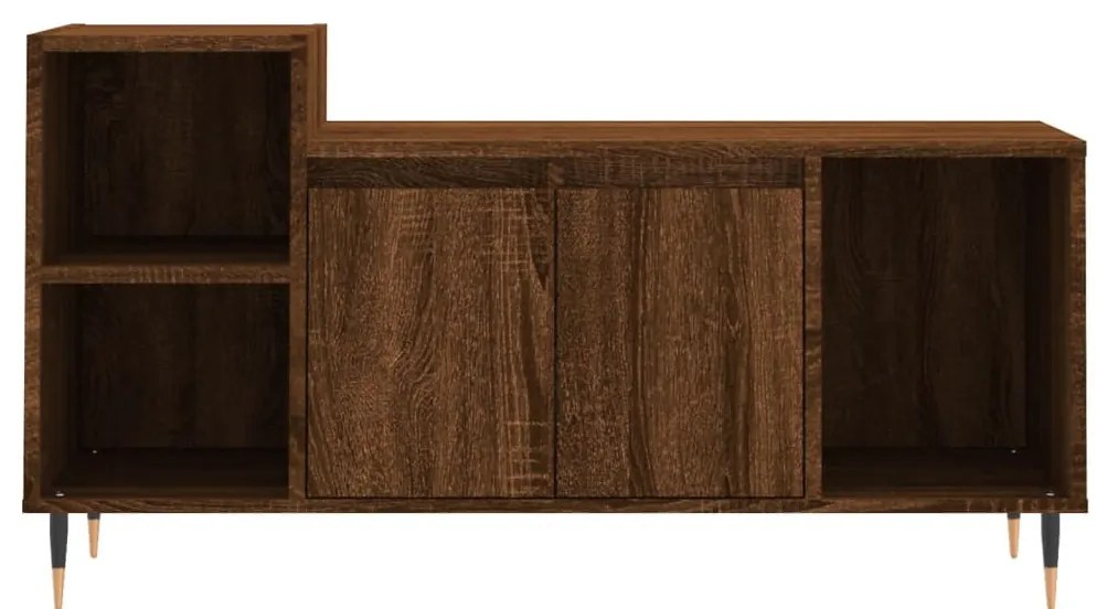 vidaXL Έπιπλο Τηλεόρασης Καφέ Δρυς 100x35x55 εκ. Επεξεργασμένο Ξύλο