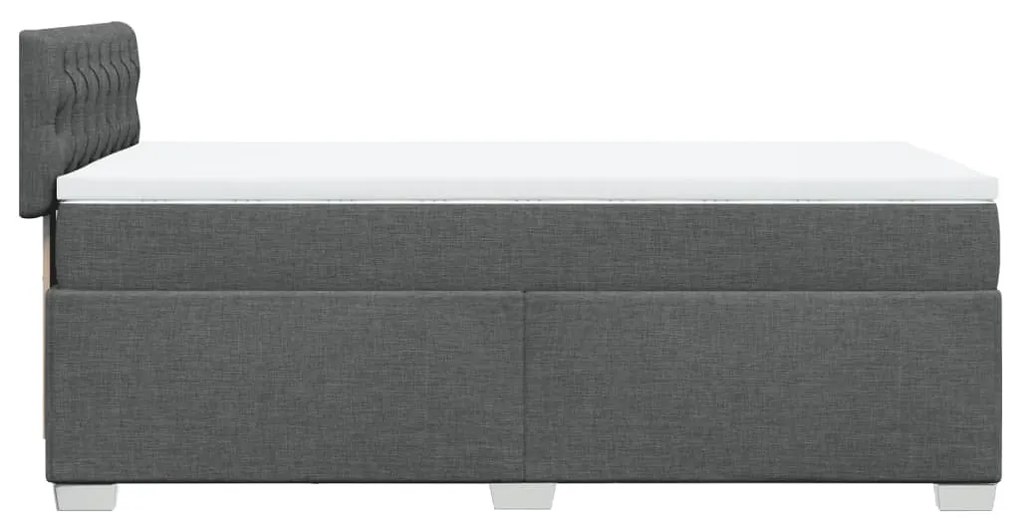 ΚΡΕΒΑΤΙ BOXSPRING ΜΕ ΣΤΡΩΜΑ ΣΚΟΥΡΟ ΓΚΡΙ 90X200 ΕΚ. ΥΦΑΣΜΑΤΙΝΟ 3288079