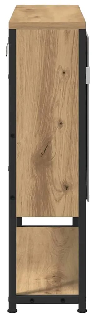 vidaXL Ντουλάπι μπάνιου με καθρέφτη artisan δρυς 60 x 16 x 60 εκ