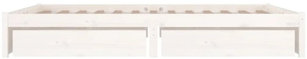 vidaXL Πλαίσιο Κρεβατιού με Συρτάρια Λευκό 120 x 200 εκ.