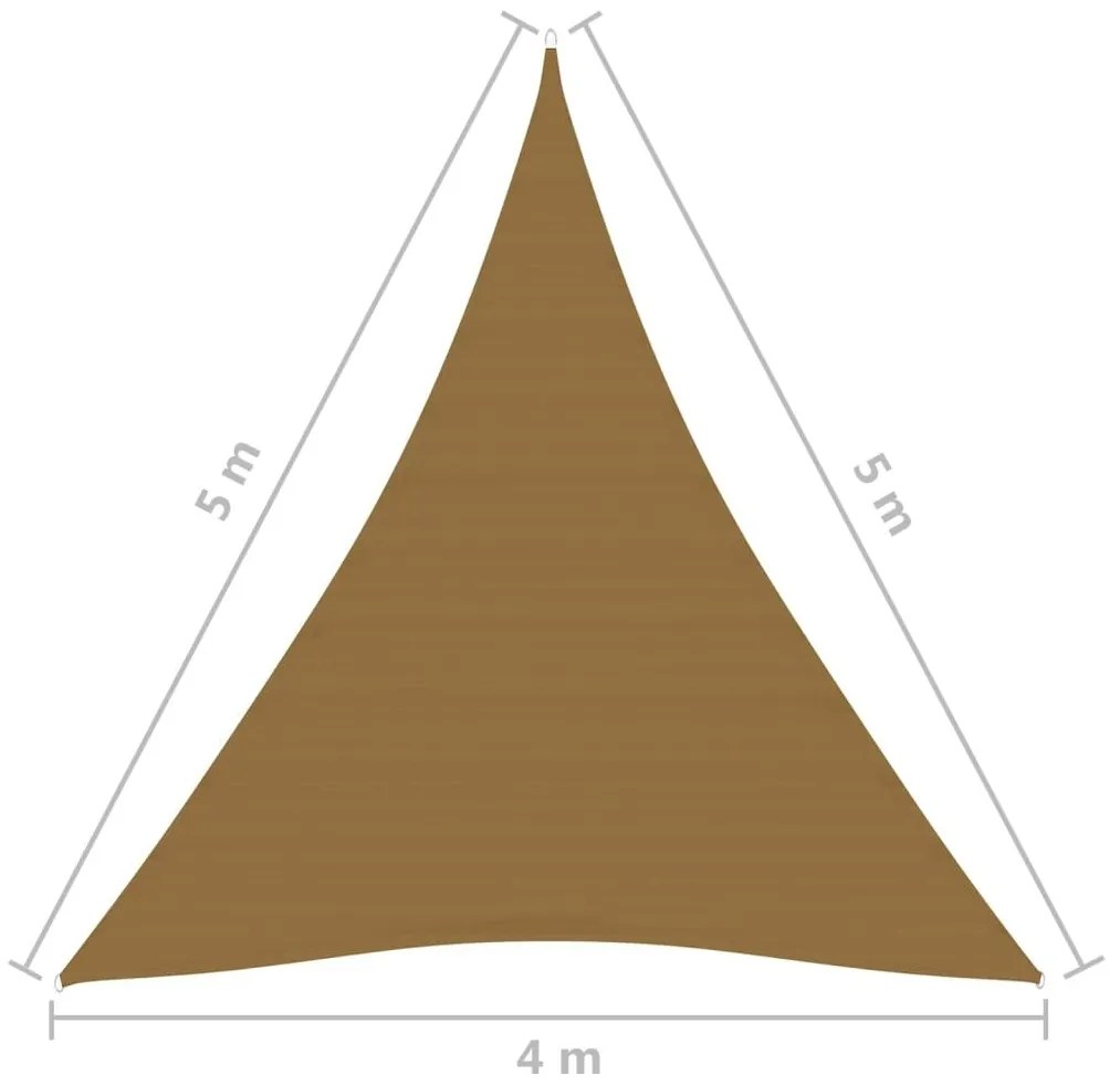 Πανί Σκίασης Taupe 4 x 5 x 5 μ. από HDPE 160 γρ./μ² - Μπεζ-Γκρι