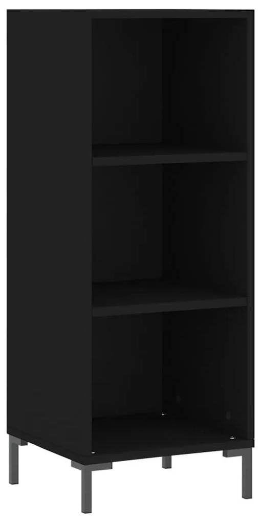 Ντουλάπι Μαύρο 34,5x32,5x90 εκ. Επεξεργασμένο Ξύλο - Μαύρο