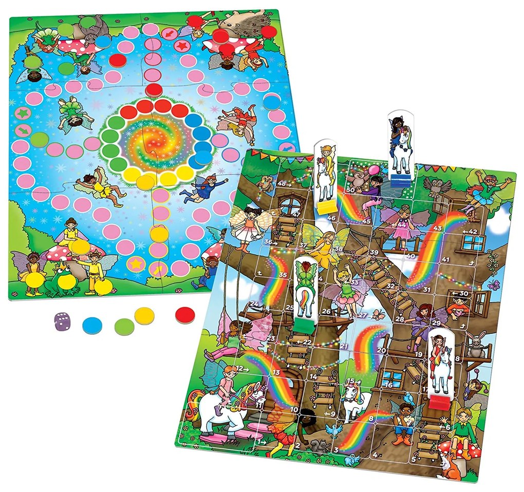 Fairy Snakes + Ladders and Ludo Board Game Orchard Toys