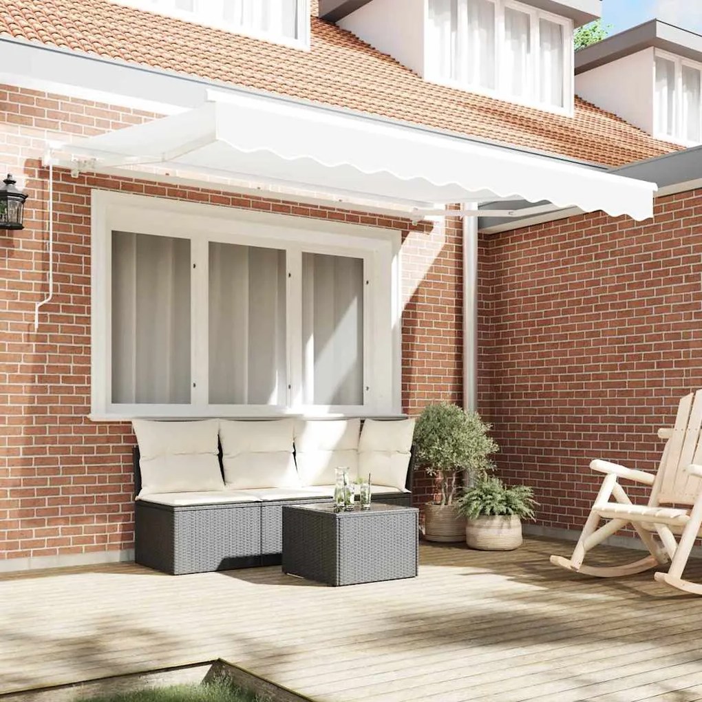 vidaXL Ύφασμα αντικατάστασης τέντας Λευκό 350 x 200 cm Καραβόπανο