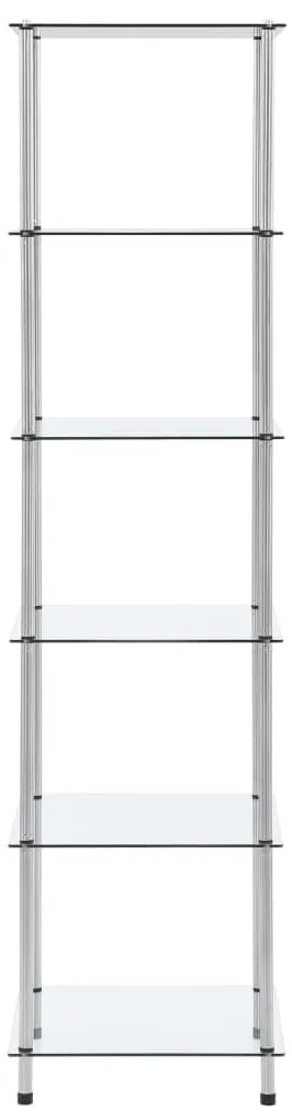 vidaXL Τραπεζάκι Σαλονιού 6 Επιπ. Διαφανές 40x40x160 εκ Ψημένο Γυαλί