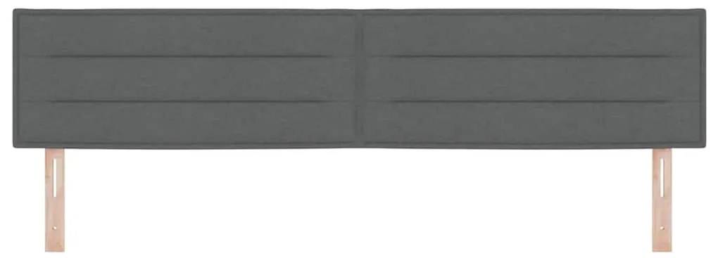 vidaXL LED κεφαλάρι με φώτα λωρίδας LED Σκούρο γκρι 200 cm ύφασμα