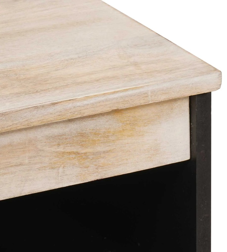 vidaXL Πλαϊνό γραφείο Λευκό Φινίρισμα Καθαρισμού 60 x 33 x 75 cm