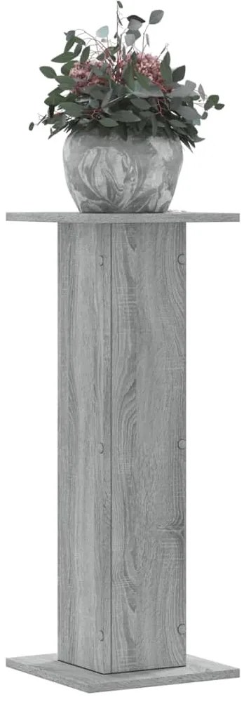 vidaXL Βάσεις Φυτών 2 Τεμ. Γκρι Sonoma 30x30x80 εκ. Επεξεργασμένο Ξύλο