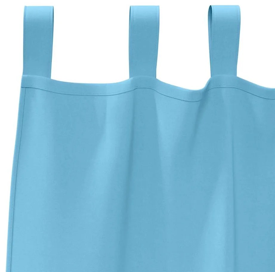 vidaXL Κουρτίνες με κουρτίνες 2 pcs Γαλάζιο 140x140cm Πολυεστέρας
