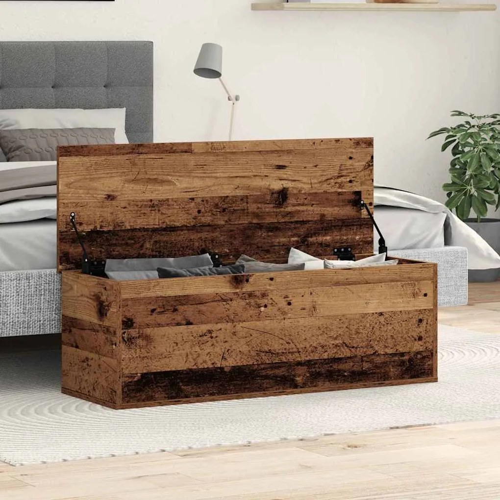 vidaXL Κουτί Αποθήκευσης από Παλιό Ξύλο 102x35x35 εκ. Σύνθετο Ξύλο