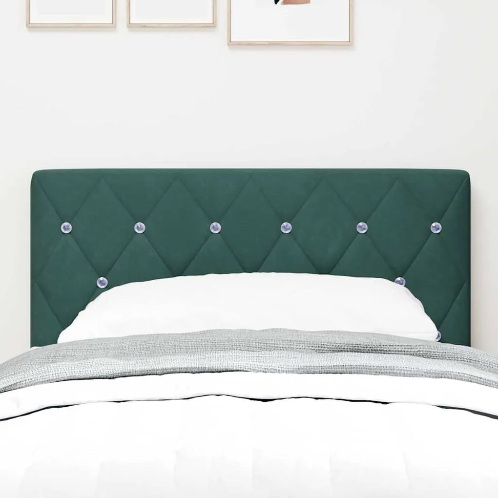 vidaXL Βελούδινο Κεφαλάρι Argyle Σκούρο Πράσινο 80 cm Βελούδο