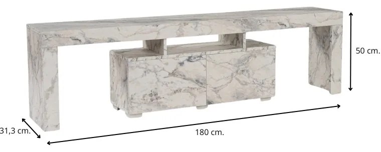 Έπιπλο τηλεόρασης Enclave Megapap χρώμα εφέ μαρμάρου 180x31,3x50εκ.