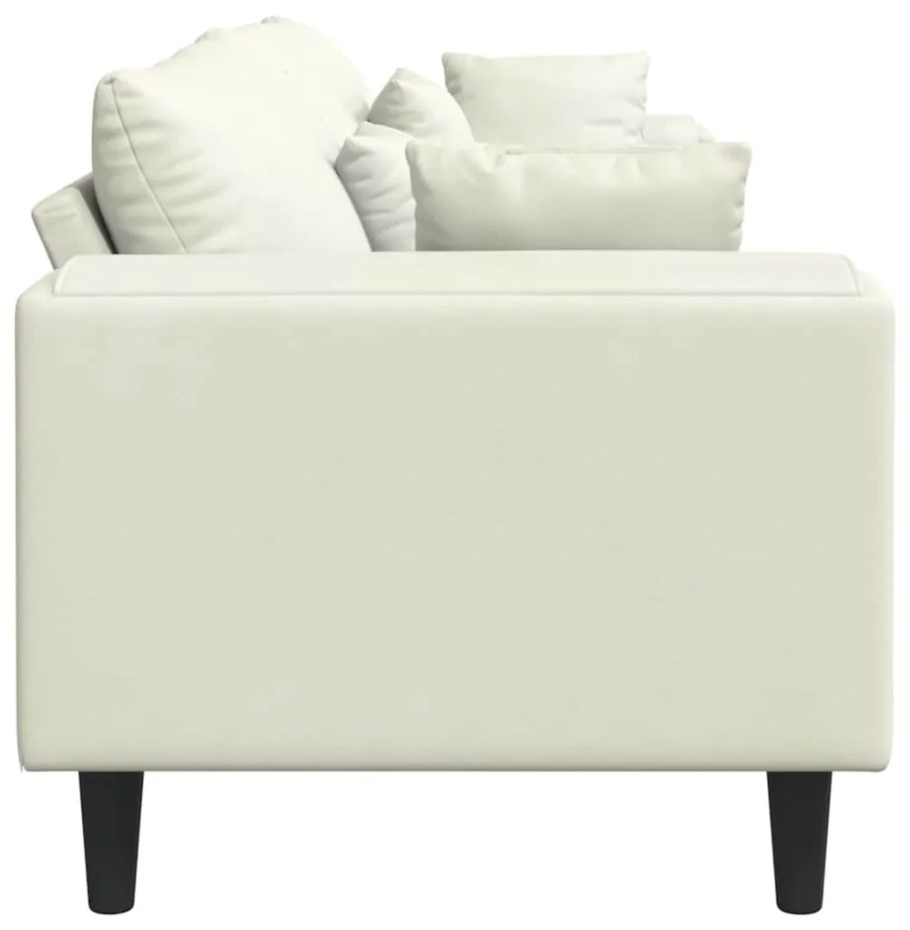 vidaXL Καναπές με μαξιλάρι Κρεμ 250 x 77 x 76 εκ. Βελούδο