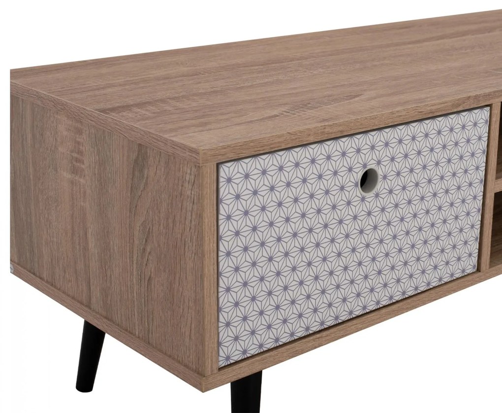 Έπιπλο τηλεόρασης HATTIE C8756 Sonoma - Πολύχρωμο 150x40x40Yεκ. 150x40x40 εκ.
