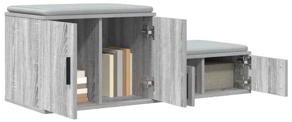 vidaXL Ντουλάπι αποθήκευσης 2 pcs Γκρίζο Σονομα 108 x 41 x 40 εκ