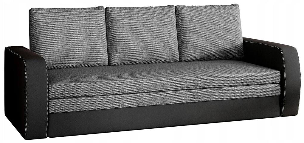 Καναπές κρεβάτι Elyria 122, Αποθηκευτικός χώρος, Σκούρο γκρι, Γκρι, 89x220x83cm, 76 kg, Πόδια: Πλαστική ύλη, Ξύλο: Πεύκο | Epipla1.gr