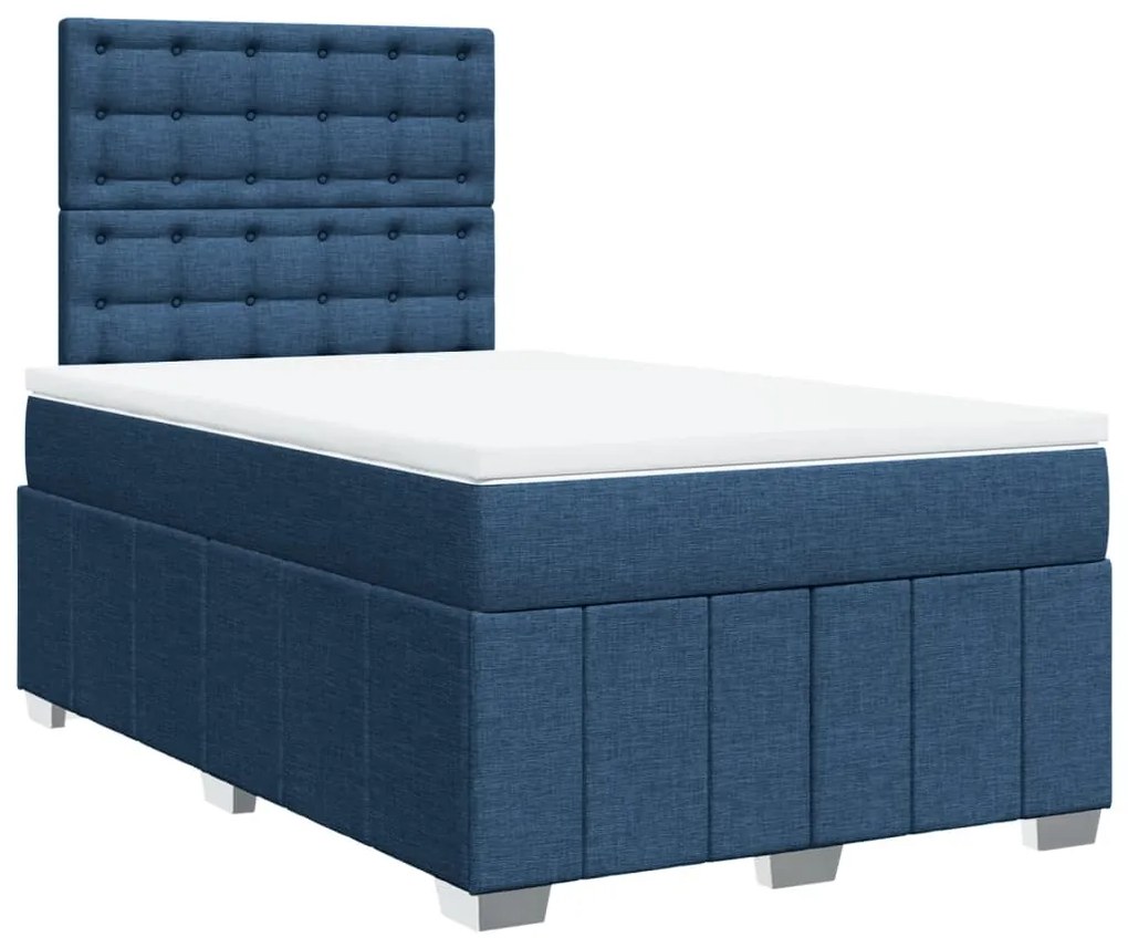 ΚΡΕΒΑΤΙ BOXSPRING ΜΕ ΣΤΡΩΜΑ ΜΠΛΕ 120X190 ΕΚ. ΥΦΑΣΜΑΤΙΝΟ 3291627