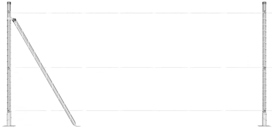 vidaXL Στύλος Περιφράξεων 13 pcs Ασημί Ατσάλι