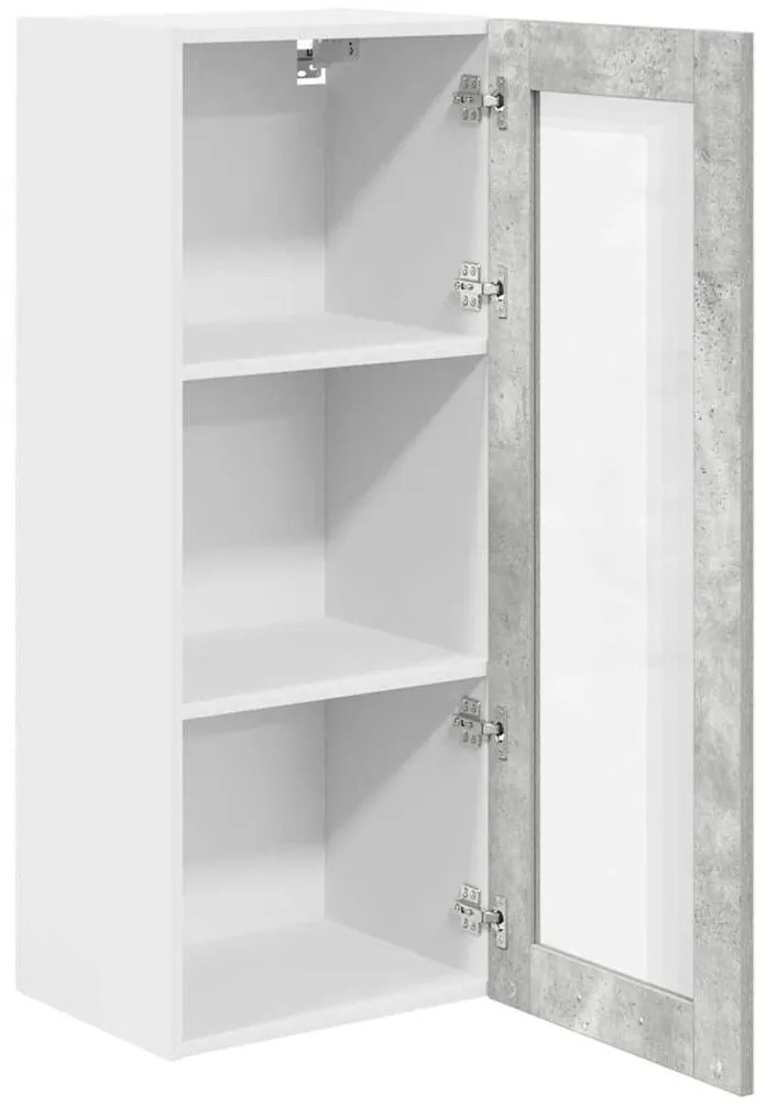 vidaXL Κρεμαστό ντουλάπι με πόρτα Σκυρόδεμα Γκρι 40 x 31 x 100 εκ.