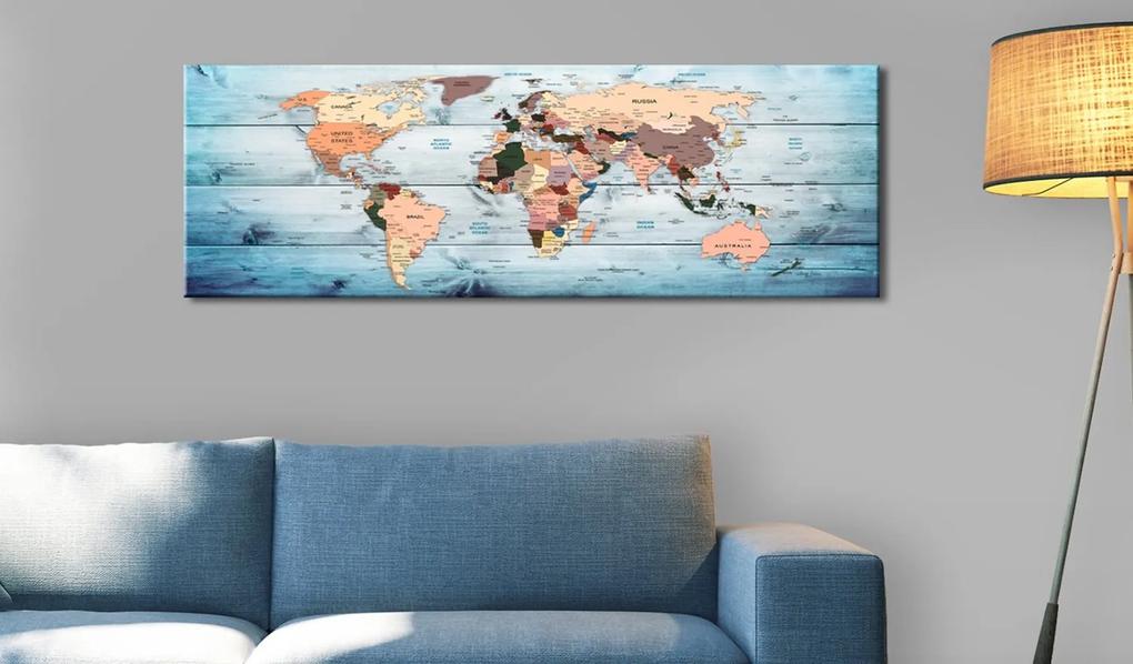 Πίνακας - World Maps: Sapphire Travels 120x40