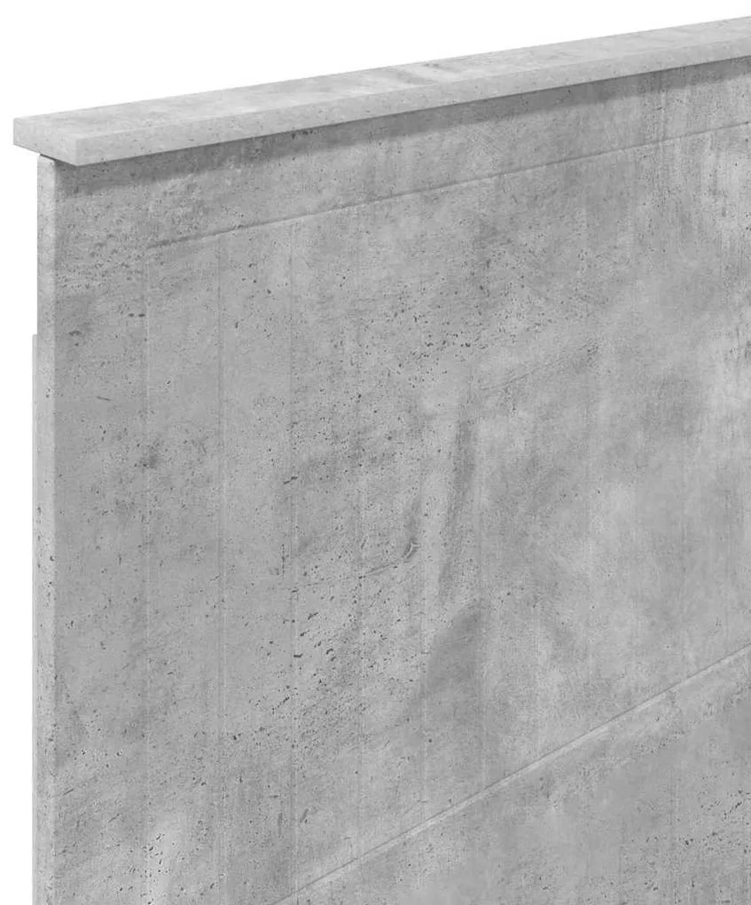 vidaXL Κεφαλάρι με κεφαλάρι Σκυρόδεμα Γκρι 80 cm Επεξεργασμένο ξύλο