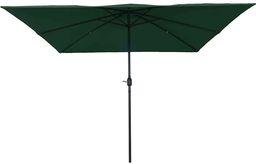 vidaXL Ομπρέλα Κήπου Πράσινο και Μαύρο 295 x 295 x 245 εκ