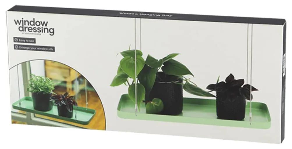 Esschert Design Δίσκος Φυτών Κρεμαστός Ορθογώνιος Πράσινος S - Πράσινο