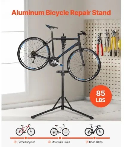 VEVOR Bike Repair Stand 85 lb Adjustable Bicycle Maintenance Rack with Tool Tray