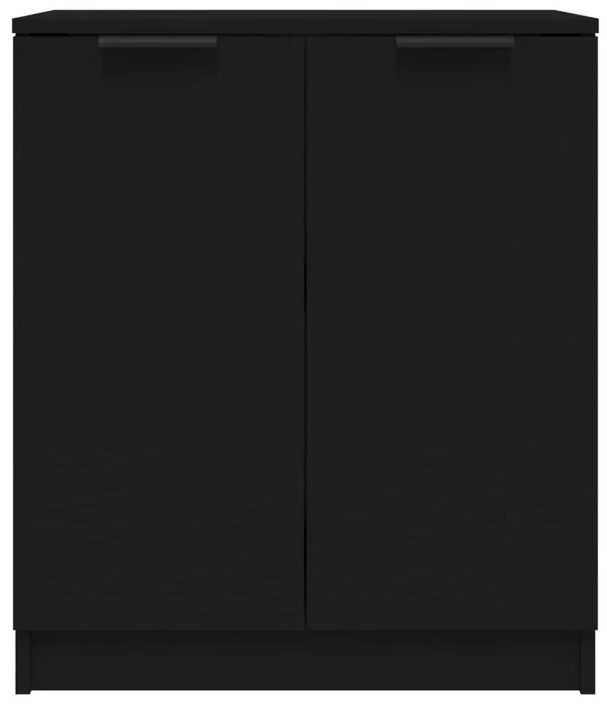 vidaXL Ντουλάπια 2 τεμ. Μαύρα 60x30x70 εκ. Επεξεργασμένο Ξύλο