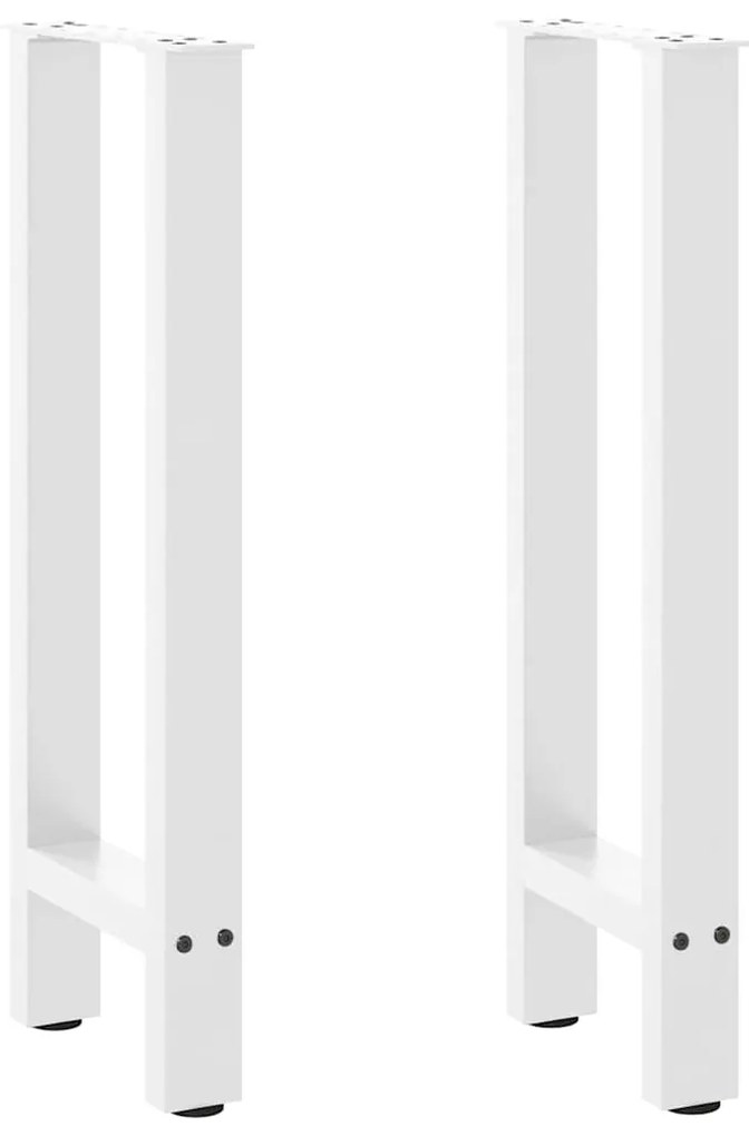 vidaXL Πόδια Κονσόλας 2 τεμ. Λευκά 38x (72-73) εκ. Ατσάλι