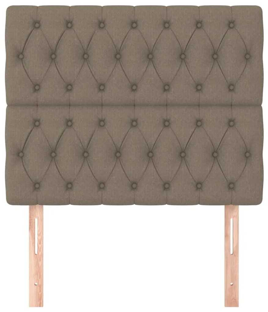 Κεφαλάρια Κρεβατιού 2 τεμ. Taupe 100x7x78/88 εκ. Υφασμάτινο - Μπεζ-Γκρι