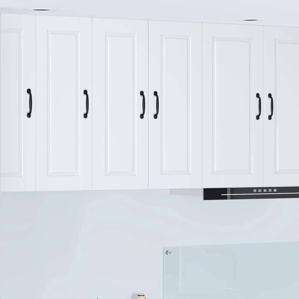 vidaXL Ντουλάπα Κουζίνας με ράφι με πόρτα 2 pcs Λευκό 30 x 31 x 80 εκ.