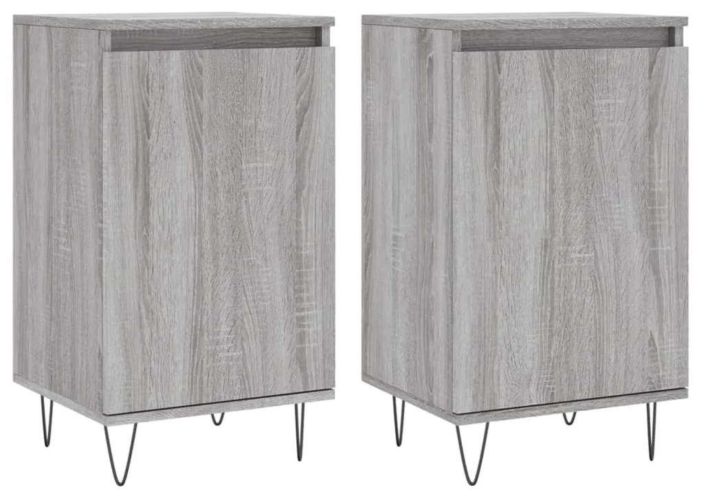 vidaXL Ντουλάπια 2 τεμ. Γκρι Sonoma 40x35x70 εκ. Επεξεργασμένο Ξύλο