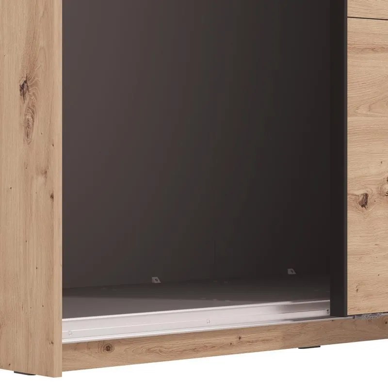 Ντουλάπα Συρόμενη GARD 200 OG Δίφυλλη με Καθρέπτη Artisan Oak 245x61x218εκ. 245x61x218 εκ.