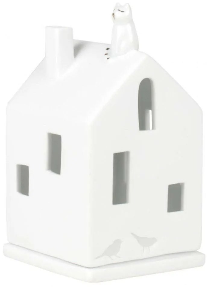 Κηροπήγιο Για Ρεσώ Cat RD0016221 7x7x13cm White Raeder Πορσελάνη