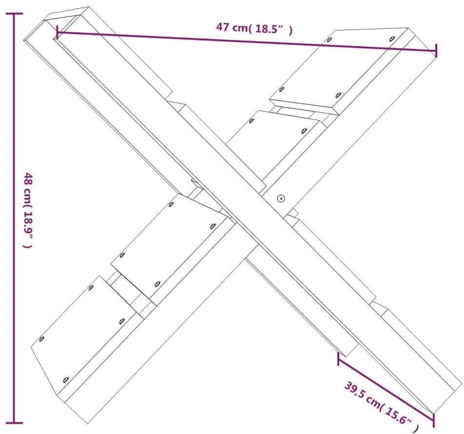 Ξυλοθήκη 47 x 39,5 x 48 εκ. από Μασίφ Ξύλο Πεύκου