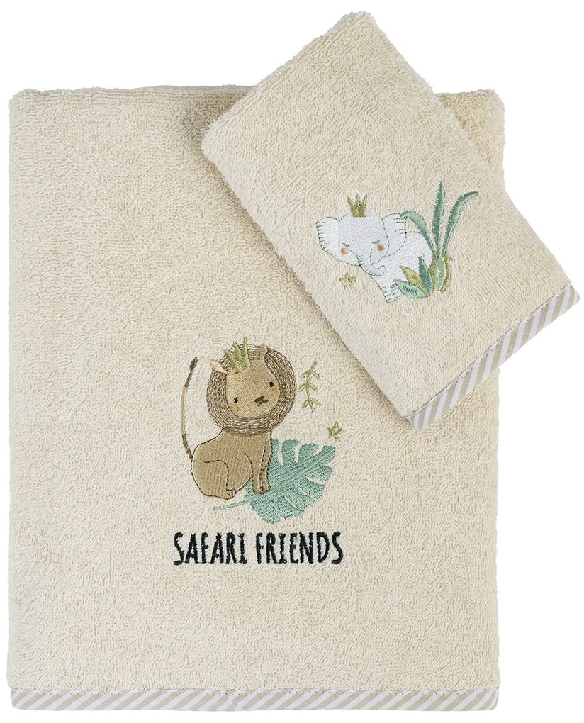 Βρεφικές Πετσέτες (Σετ 2τμχ) Nima Safari Friends 400gsm