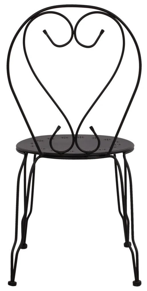 ΚΑΡΕΚΛΑ ΜΕΤΑΛΛΙΚΗ AMORE ΜΑΥΡΗ 42x48x90 εκ. HM5007.11 - 0605223 - HM5007.11