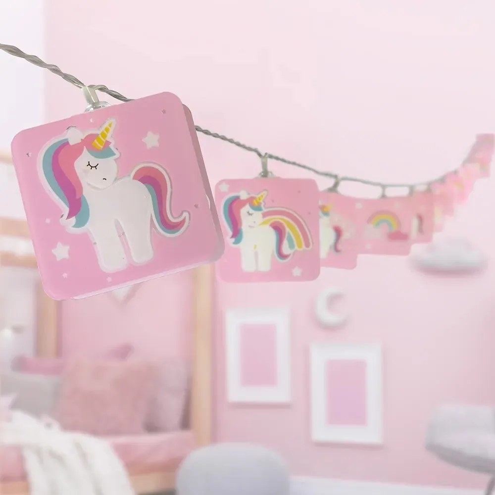 Παιδικό Φωτιστικό Γιρλάντα Unicorns 41595 Led 2500 - 3000K 4m Multi Ango
