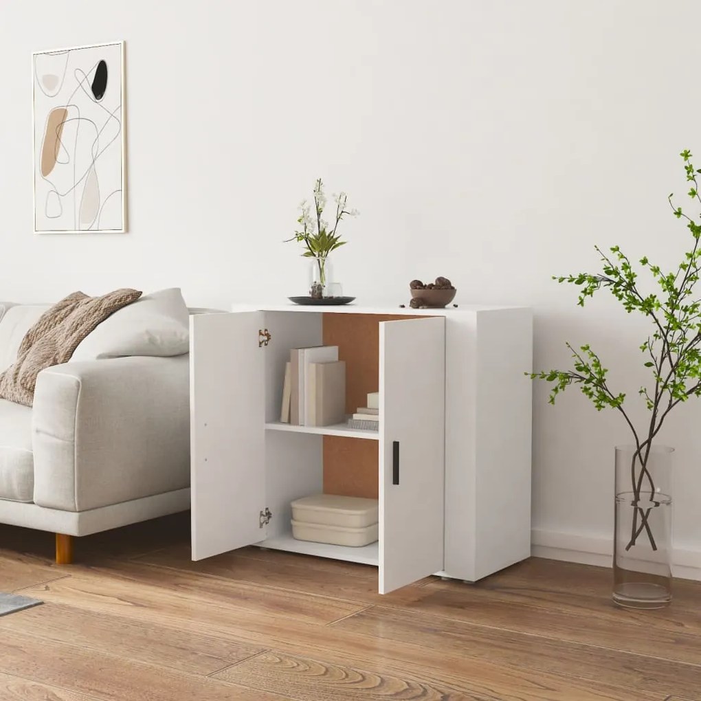 vidaXL Ντουλάπι Λευκό 80 x 33 x 70 εκ. από Επεξεργασμένο Ξύλο