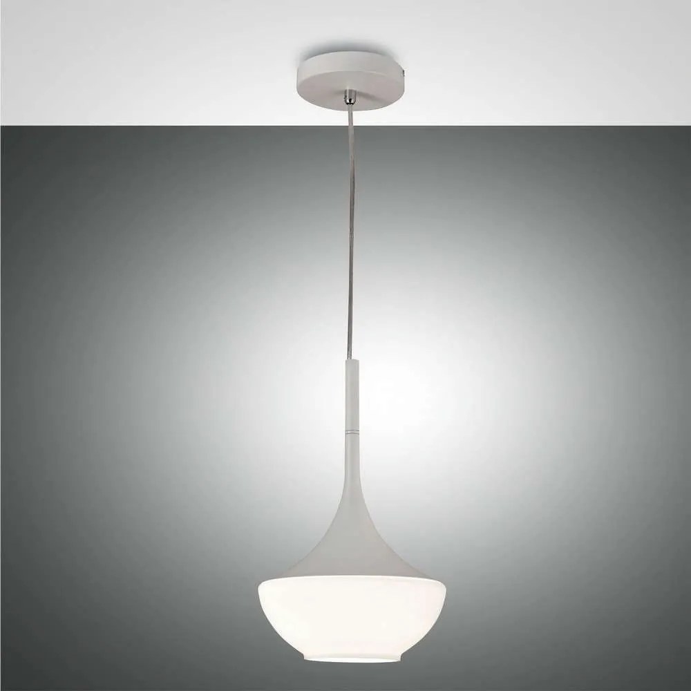 Φωτιστικό Οροφής Apollo 3623-41-102 White Fabas Luce Μέταλλο,Γυαλί