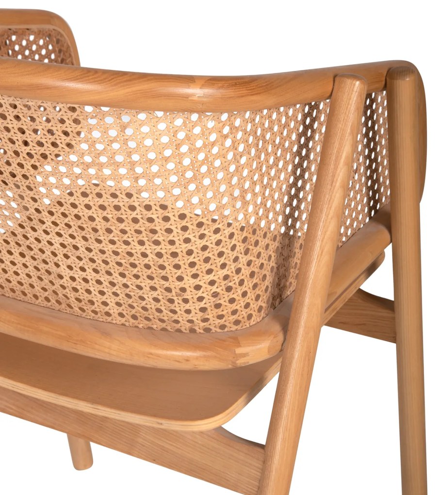 Πολυθρόνα Kenlee Φράξινος Και Φυσικο Rattan Rattan Σε Φυσικο 57,5x55x81Yεκ.