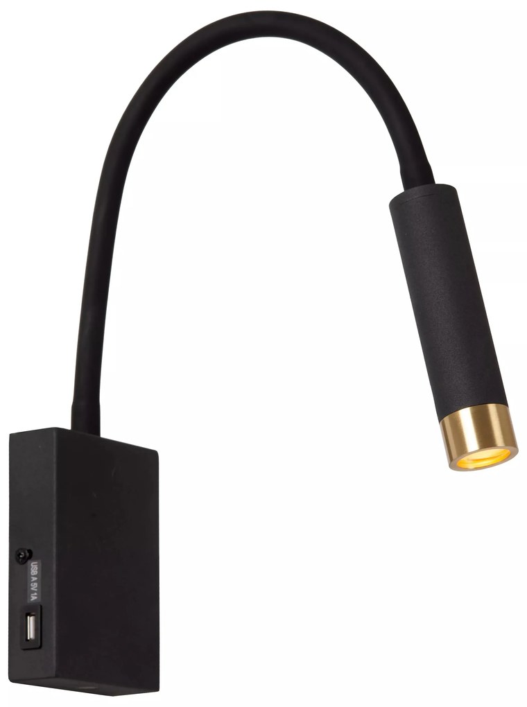 Φωτιστικό Επίτοιχο Lucide 03246-03-30 ALEC Μαύρο Ματ (Black Mat) 2700 K