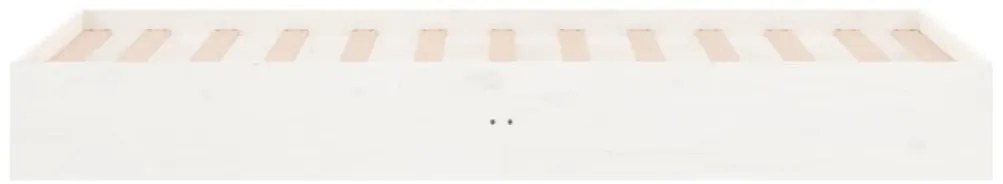 vidaXL Πλαίσιο Κρεβατιού Λευκό 90 x 190 εκ. Μασίφ Ξύλο Single